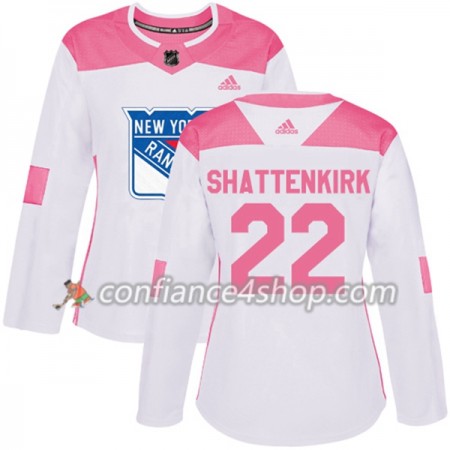 Adidas Maillot de Hockey New York Rangers Kevin Shattenkirk 22 2017-2018 Blanc Rose Fashion Authentic - Femme Adidas Maillot de Hockey New York Rangers Kevin Shattenkirk 22 2017-2018 Blanc Rose Fashion Authentic - Femme